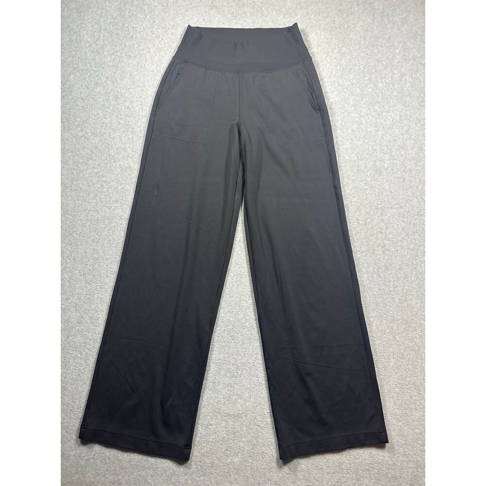 Athleta Venice High Rise Wide Leg Pant Women's XS Black Sculptek Pull On